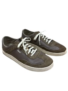 Olukai Pehuea Heu Sneakers Donna Taglia 11 Grigio Marrone Fuzzy Shearling Stringate - Foto 1 di 9