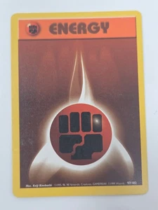 Pokémon Fighting Energy 97/102 1999 Base Set Energy Card Keiji Kinebuchi - Picture 1 of 2
