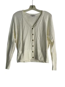 Madewell Pullover Damen S Elfenbein Stretchig Strick Cardigan Preppy Academia - Bild 1 von 3