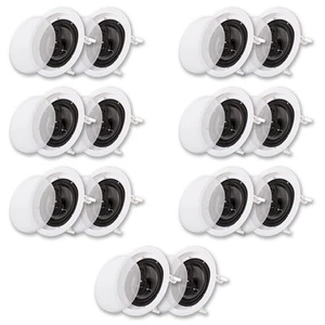 Acoustic Audio CS-IC63 Flush Mount In Ceiling Speakers with 6.5" Woofers 7 Pair - Picture 1 of 5
