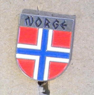 Broche medalla broche solapa turística runas escudo bandera norge noruega vintage Foto 1 de 2