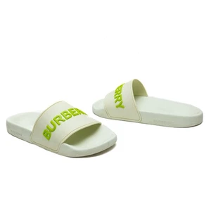Burberry Logo Slides Women's Furley Pistachio Green Sandals Size EU 38 / US 8 - Picture 1 of 10