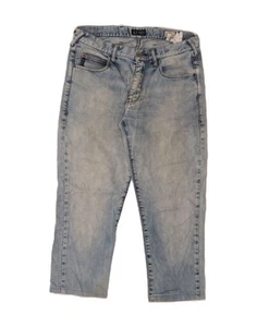ARMANI Womens Cropped Jeans W32 L25 Blue Cotton EM14 - Picture 1 of 4