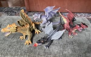 Toy Major Lot of 4 Dragon Figures 2005/2006 Fireball, 2 Headed Fantasy - Picture 1 of 9