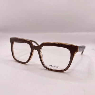 Vera Wang 女式大号方形全边眼镜腮红珍珠二手 — 第 1/4 张图片