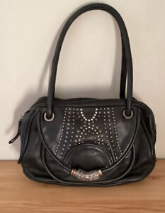 Mimco Leather Kinship Embellished Day Bag In Black