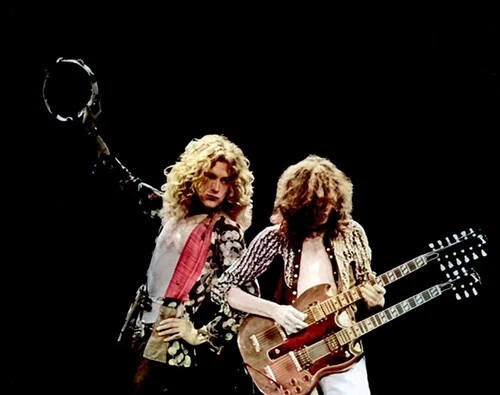 Led Zeppelin Robert Plant Jimmy Page 1975 Concert Photograph - Image 1 of 1