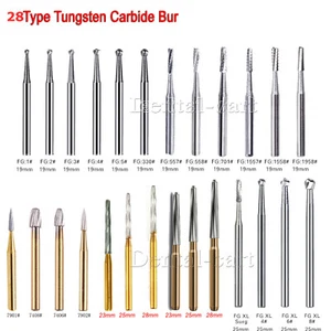 Dental Carbide Bur Tungsten Bur FG1.6mm/RA2.35mm For High/Low Speed Handpiece - Picture 1 of 157