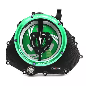 Clear Clutch Cover W/Spring Retainer For Kawasaki Ninja400 Z400 2018-2021 Green - Picture 1 of 9