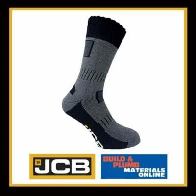 JCB Pro Rigger Mens Boot Work Socks Grey 1 Pair Warm Thermal Comfortable Winter