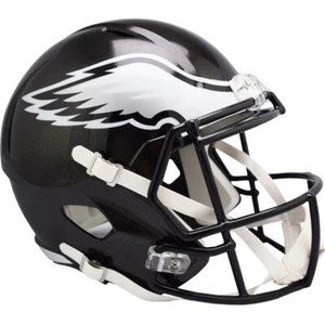 Philadelphia Eagles Black Alternate Speed Replica Full Size Football Helmet  - Picture 1 of 4