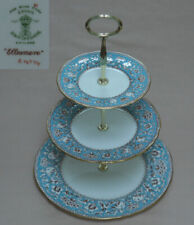 Crown Staffordshire "Ellesmere" (Turquoise, A14994) THREE TIER CAKE STAND