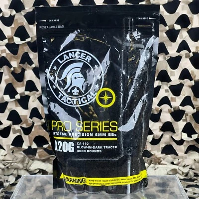 NEW Lancer Tactical Tracer Airsoft BB's - .20g - 4000 Rounds (CA-110) - Image 1 of 3