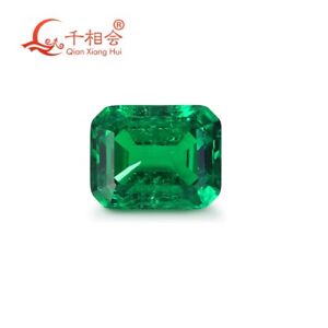 Emerald cut green YTTRIUM Aluminum Garnet lab created Tsavorite Loose Gemstones