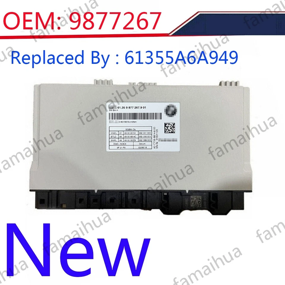 SEAT CONTROL MODULE For 2016-2023 BMW X3 X4 X5 X6 X7 OEM 9877267,5A6A949,5A36988 - Image 1 of 4