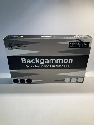 Wooden Inlaid Backgammon Game Set, "Dorne" - 13" - Image 1 of 4