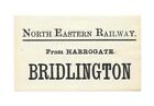 Vintage Railroad Baggage  Label NORTH EASTERN RAILWAY Harrogate to Bridlington 