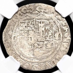 SPAIN. Ferdinand and Isabella, 1474-1504, Silver Real, Granada, NGC VF Details - Picture 1 of 4