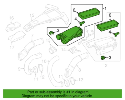 Limpador de ar dianteiro Mercedes Benz genuíno ML550 2012-2014 2780900201 - Imagem 1 de 3