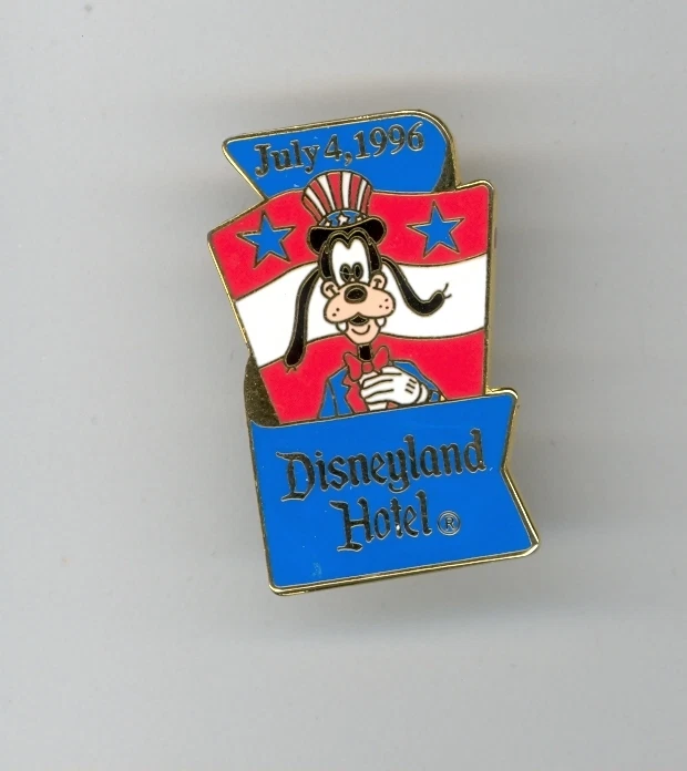 1996 Disney Disneyland Hotel Goofy Uncle Sam 4th of July Cast Working Day Pin - Image 1 of 1