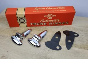 Set of Vintage NOS Western Auto 1935 1936 Ford Humpback Sedan Trunk Lid Hinges - Picture 1 of 16