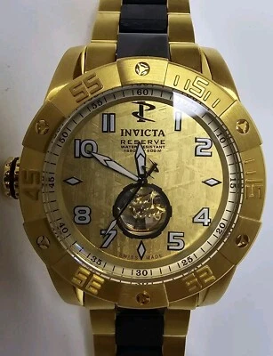 Reloj Automático Suizo Invicta Reserve Meteorite Corazón Abierto Zurdo 53mm Oro 0217 Foto 1 de 4