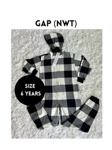 NWT BOYS/GIRLS Gap Kids Plaid PJ One-Piece | Size 6 - Picture 1 of 4