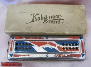 WW2 ORIGINAL GERMAN SOLDIERS HARMONICA w/BOX – KOH-I-NOOR - Picture 1 of 13