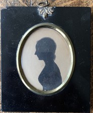 Miniature Silhouette portrait of a young woman 1826