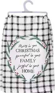 Primitives by Kathy Decor Dish Towel: Merry Be Your Christmas 455973 - Picture 1 of 1