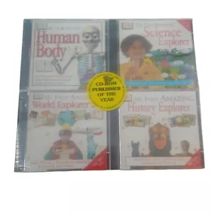 DK Interactive Learning CD-ROM Human Body World Science History 4 Pack NEW - Picture 1 of 10