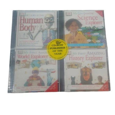 DK Interactive Learning CD-ROM Human Body World Science History 4 Pack NEW - Image 1 of 4