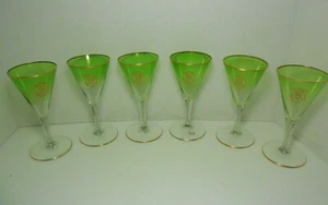 Set of 6 Antique Signed Moser Bohemian Stemmed Wine Glasses Circa 1895 - 1918 - Picture 1 of 12