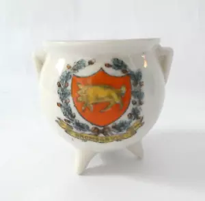 Seltener Florentiner China Bromsgrove Crested Ware Kessel - Bild 1 von 5