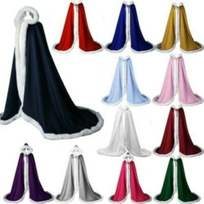 圣诞斗篷冬季保暖连帽披肩加厚新娘风衣夹克 — 第 1/4 张图片