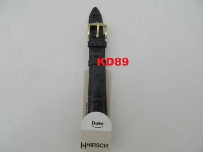 Correa de cuero genuina Hirsch DUKE GRIS OSCURO 16mm resistente al agua Foto 1 de 2