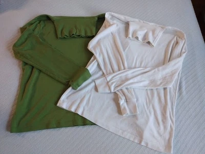 LL Bean Mujer Talla L Cuello Alto Manga Larga Supina Algodón y Mezcla De Colección Foto 1 de 4