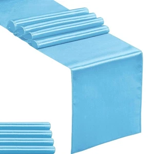5er Pack Satin Tischläufer Blau 12 x 108 cm Lang, Tischläufer für Hochzeit... - Bild 1 von 7