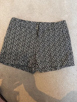 Calvin Klein Black And White Print Casual Comfort Shorts Women’s Size 2 - Imagem 1 de 4