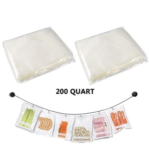 200 Quart 8x12 Vakuumversiegelungsbeutel 4 Mil geprägt Lebensmittel Aufbewahrung BPA-frei - Bild 1 von 7