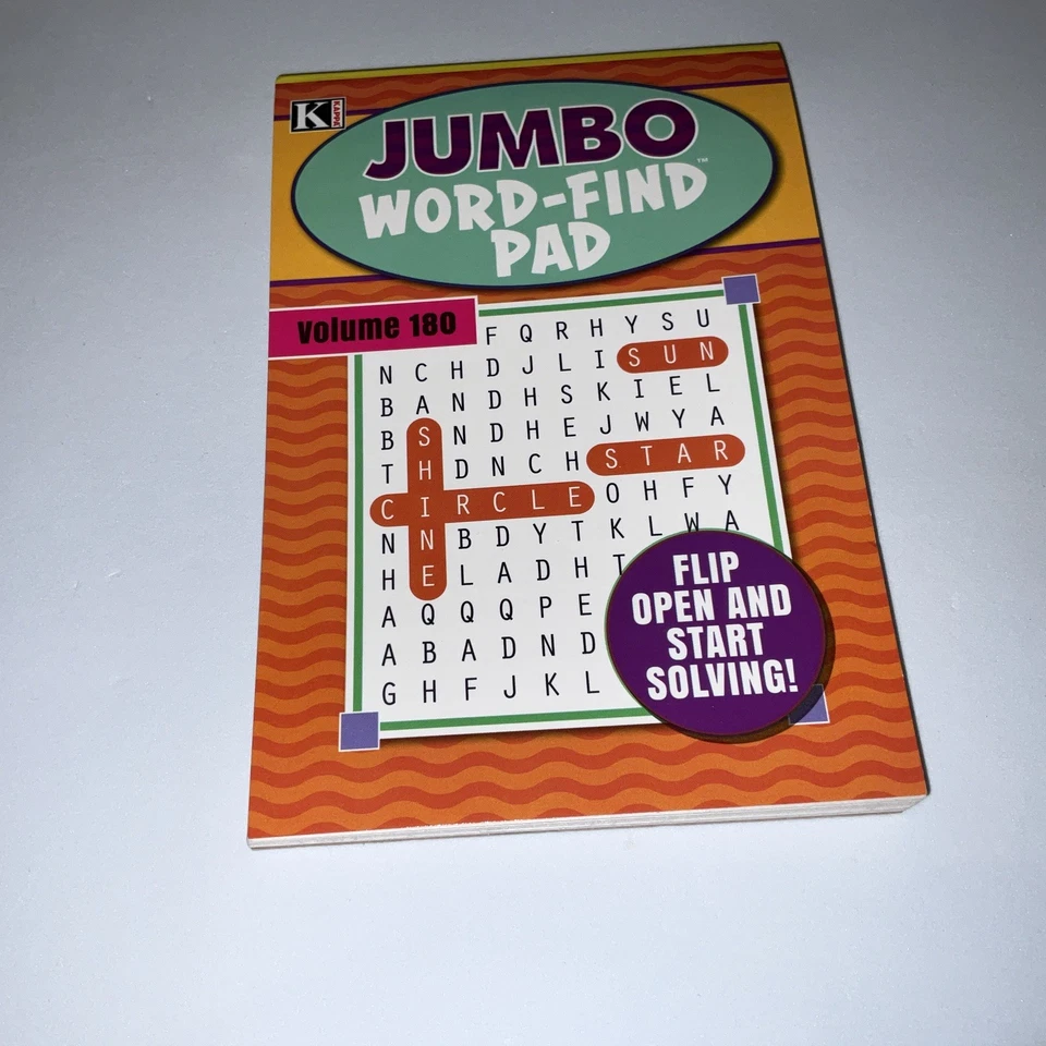 2 Jumbo Word-find Pad Vol 63 & Volume 64 Kappa Word Search