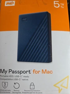 Disco duro Western Digital WD MY PASSPORT para Mac 5 TB USB3.0 WDBA2F0050BBL AZUL - Imagen 1 de 1