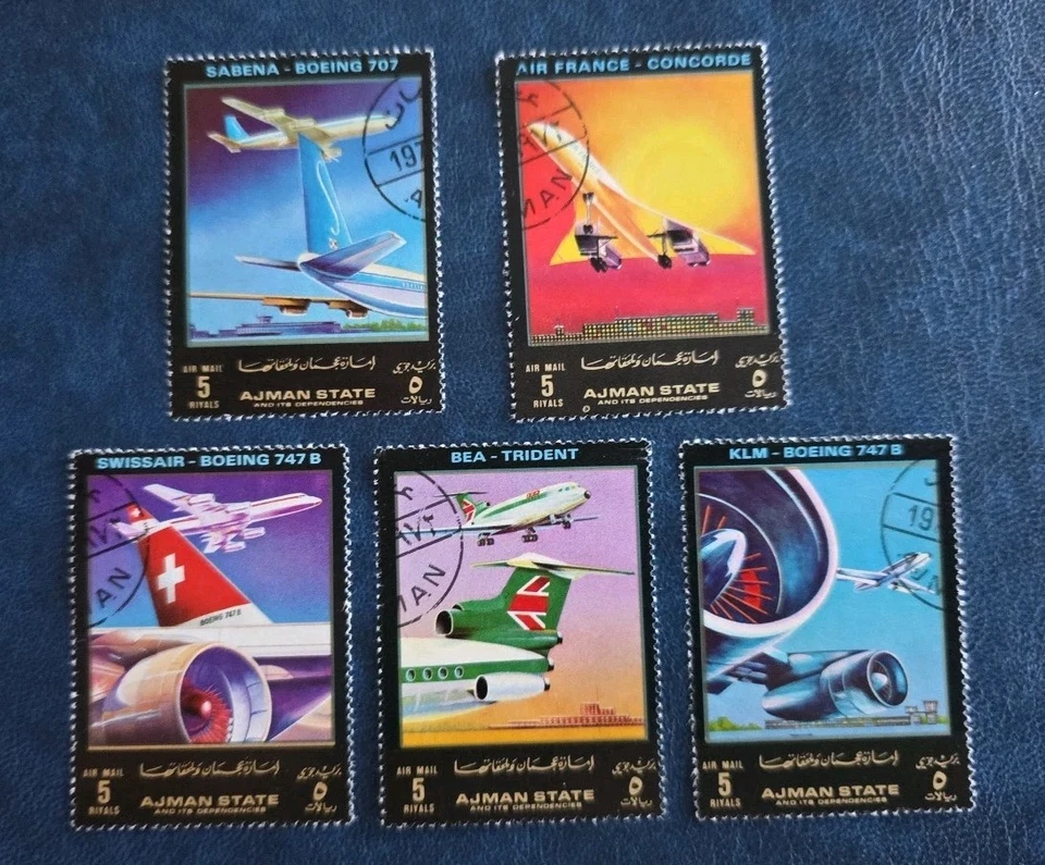 Марки штата Аджман на тему самолетов. - Изображение 1 из 4