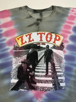 Vintage ZZ TOP Govt. Mule Concert T Shirt (2XL) Mens 2016 Tour Tie Dye Grey Rock - Изображение 1 из 4