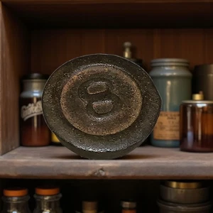 Antique Round Cast Iron Mercantile Stacking Scale Number 8 - Picture 1 of 4