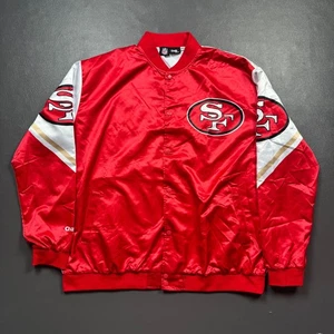 100% Authentic Chalk Line San Francisco 49ers Satin Jacket Size 4XL Mens - Picture 1 of 6