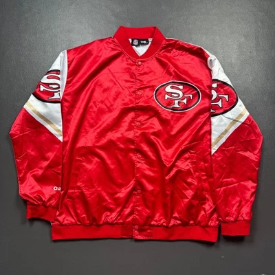 100% Authentic Chalk Line San Francisco 49ers Satin Jacket Size 4XL Mens - Image 1 of 4
