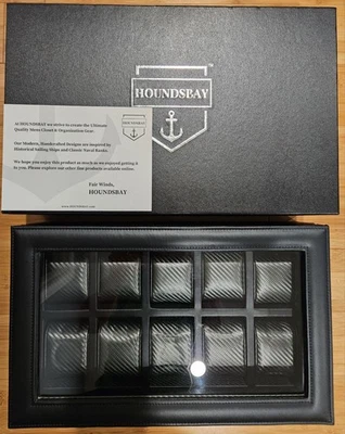 Caja de almacenamiento de 10 relojes HOUNDSBAY Mariner para hombre Foto 1 de 4