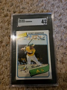 Rickey Henderson 1980 Topps (RC) SGC 4 - Bild 1 von 4