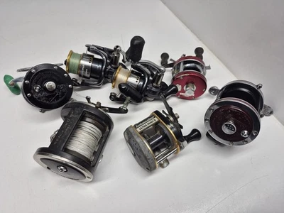 Lote de 7 carretes de pesca vintage Penn Abu Garcia Shimano  Foto 1 de 4